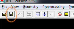 IRIS: Save button