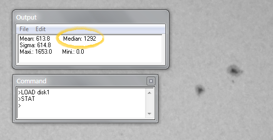 Statistics of an image