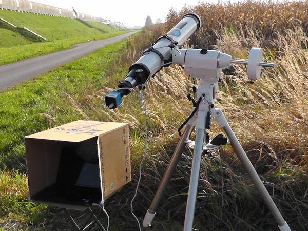 Telescope prepared for camera solar observations