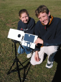 Projection method using binoculars