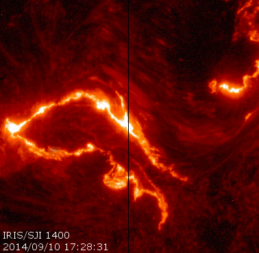 Solar flare seen by IRIS